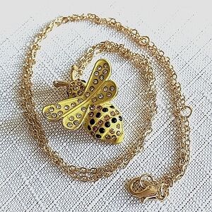 Adorable Golden Bee 🐝 Necklace 20" NWT!